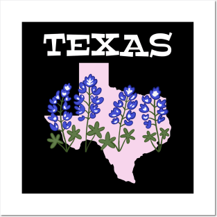 Texas Bluebonnets State Wildflower Posters and Art